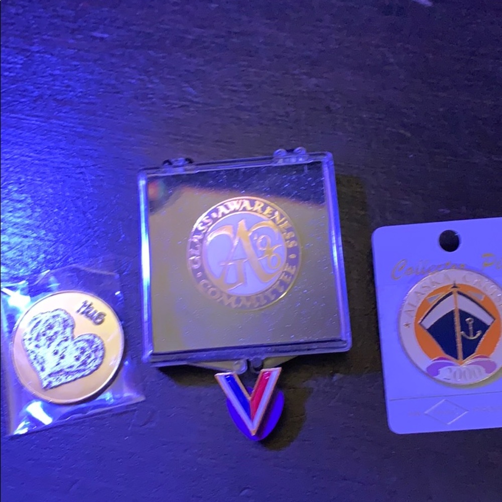 Amazing collection of pins and rare coin